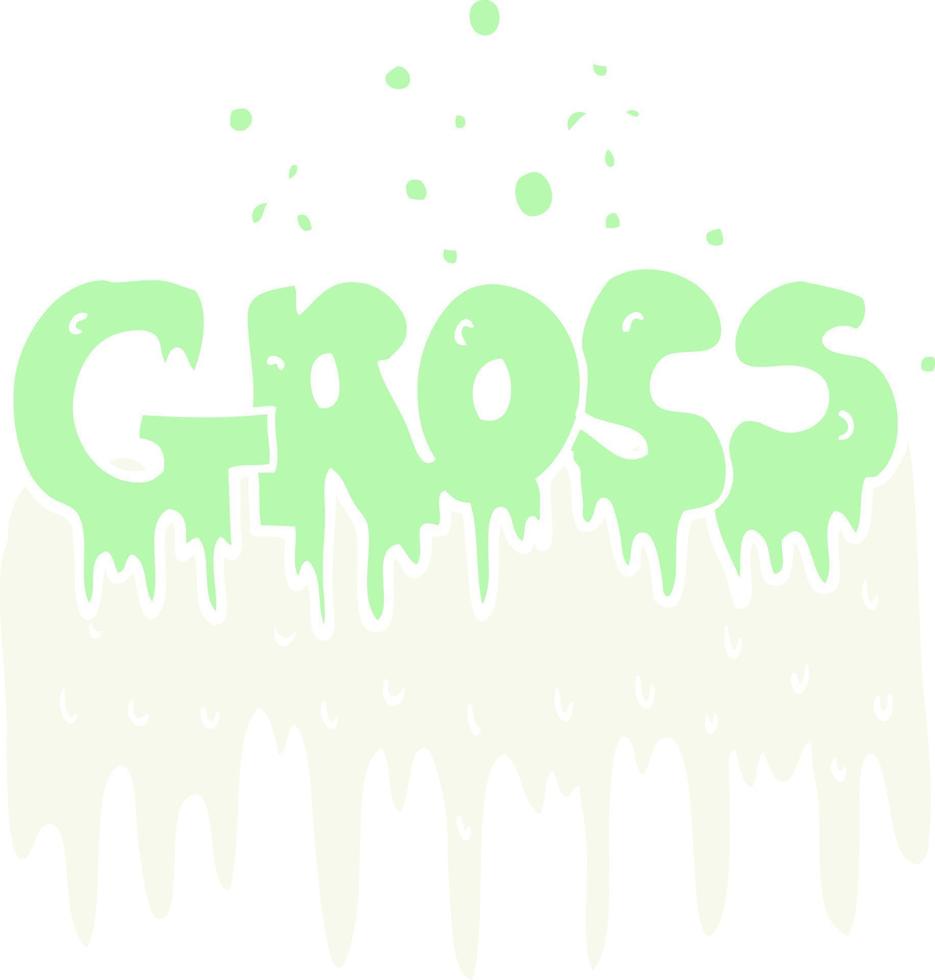 flat color illustration of a cartoon gross symbol vector