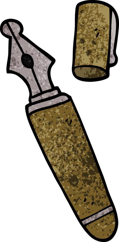 cartoon doodle fountain pen vector