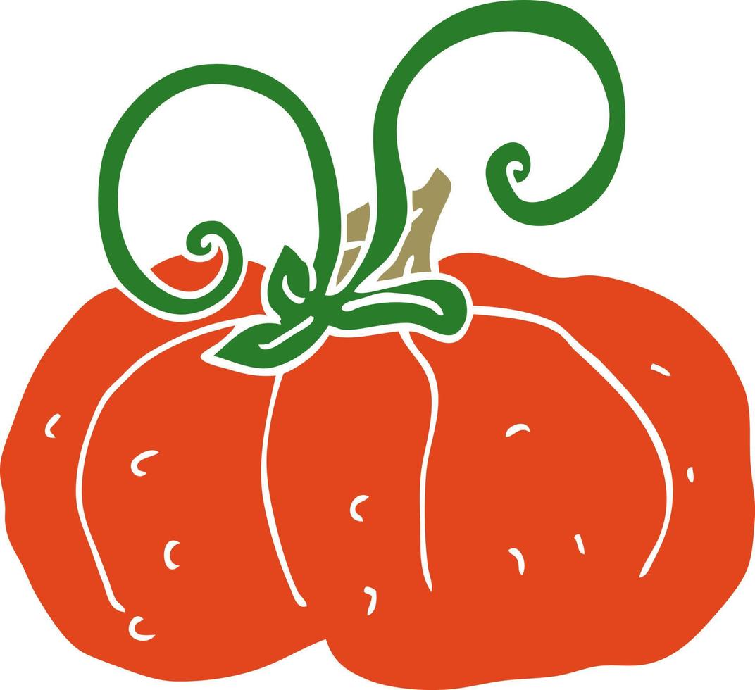 caricatura, garabato, calabaza de invierno vector