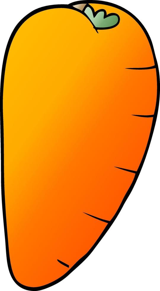 cartoon doodle carrot vector
