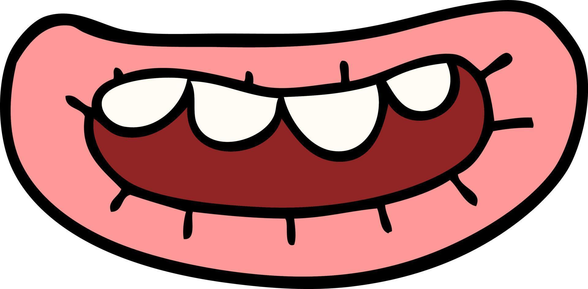 cartoon doodle mouth vector