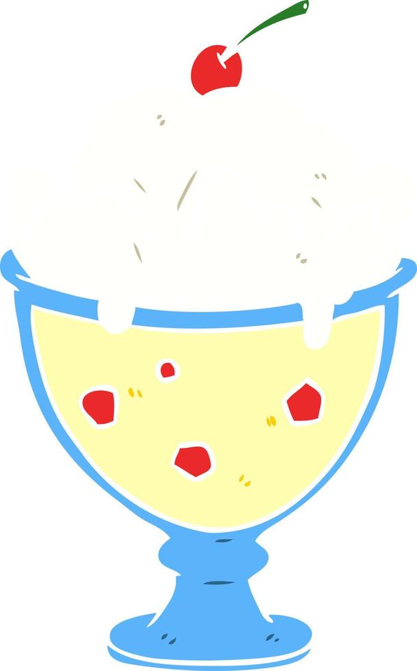 flat color style cartoon tasty dessert vector