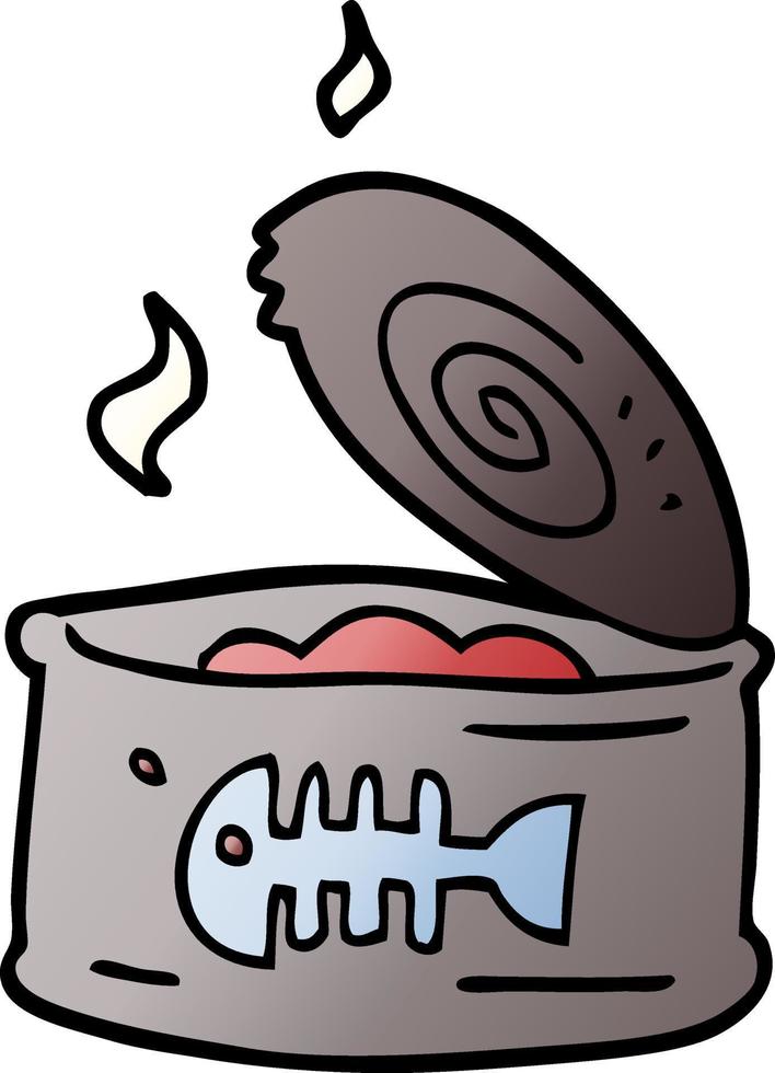 cartoon doodle tin of tuna vector