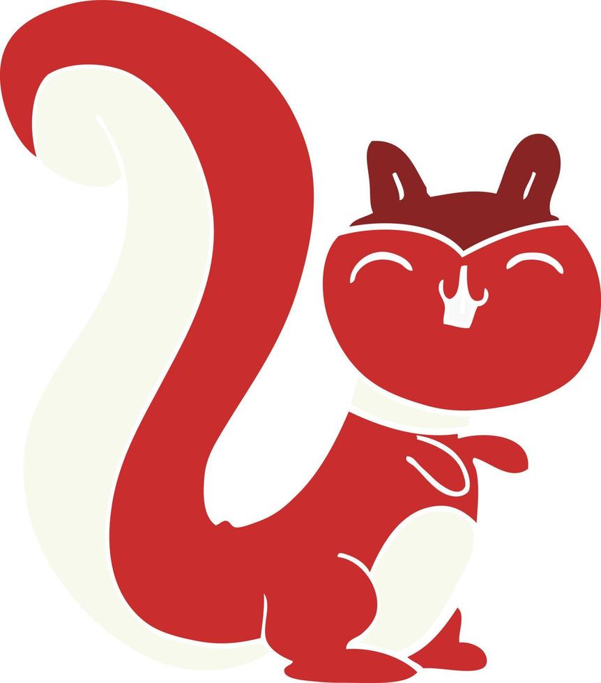 cartoon doodle happy squirrel vector