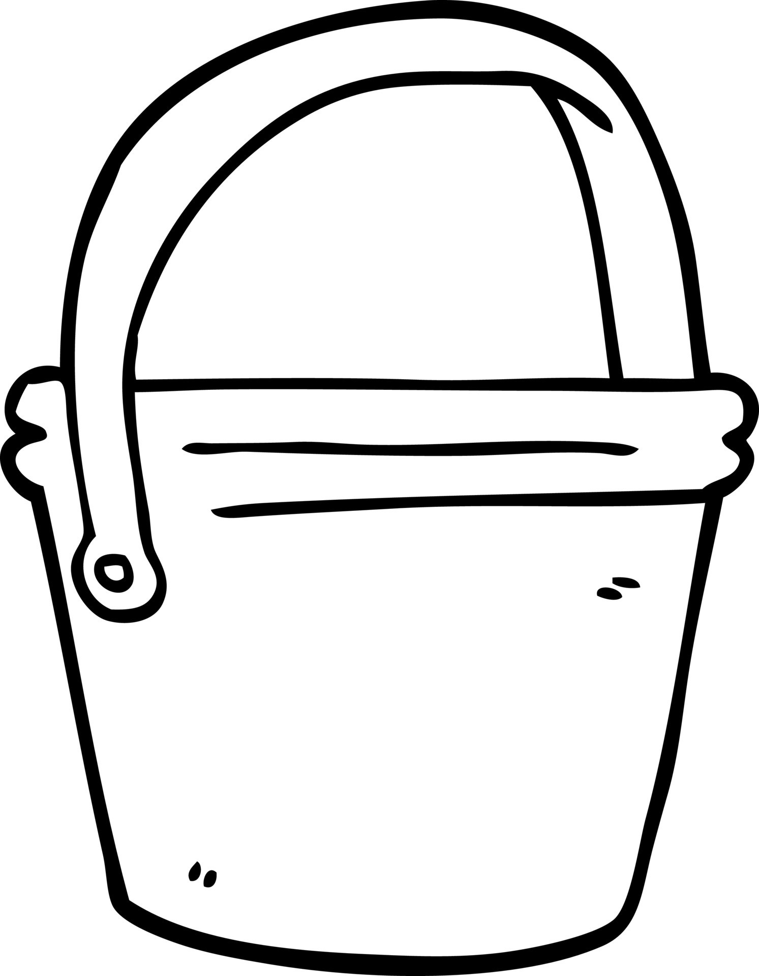 line drawing cartoon bucket 12182241 Vector Art at Vecteezy