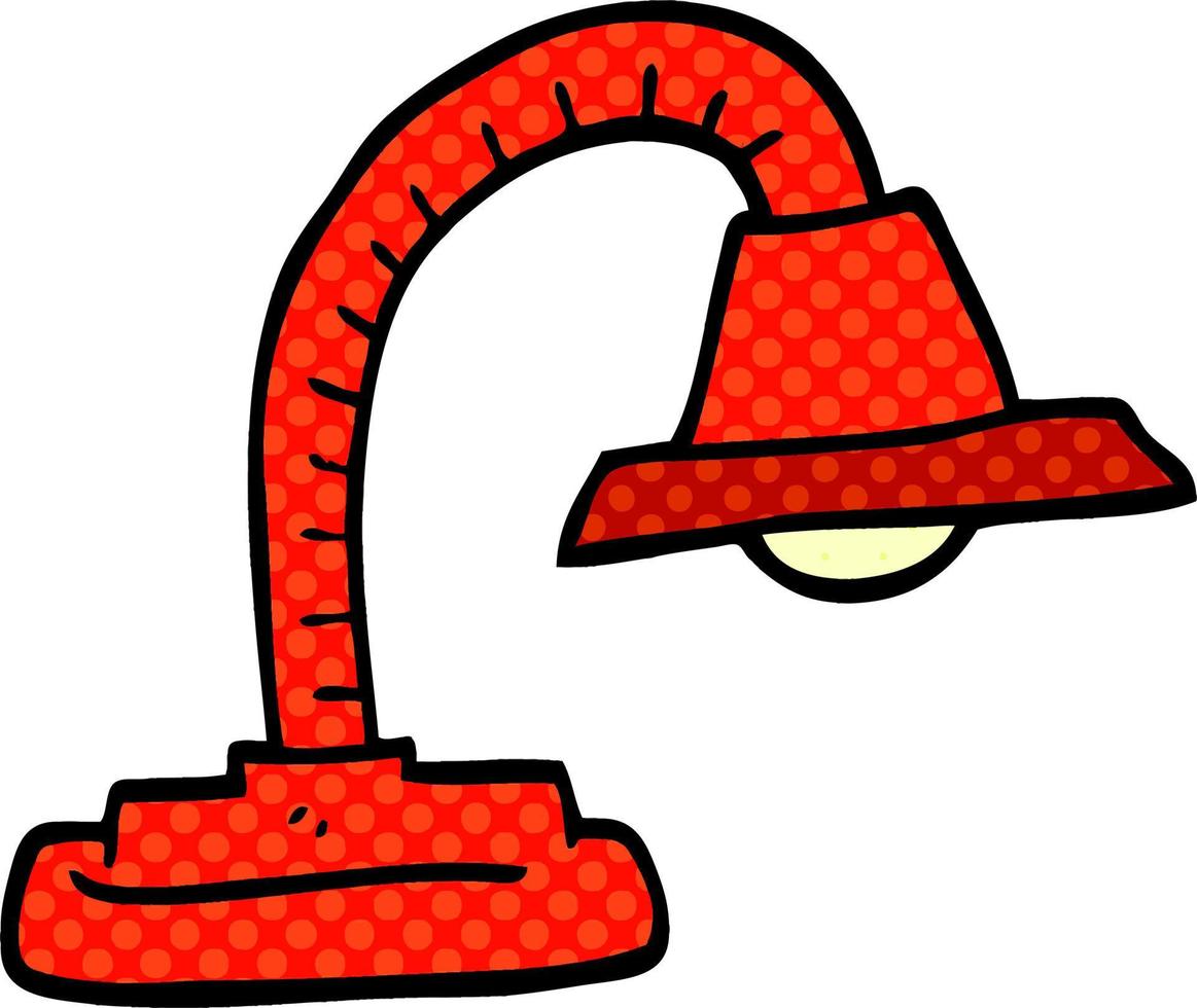 cartoon doodle adjustable lamp vector