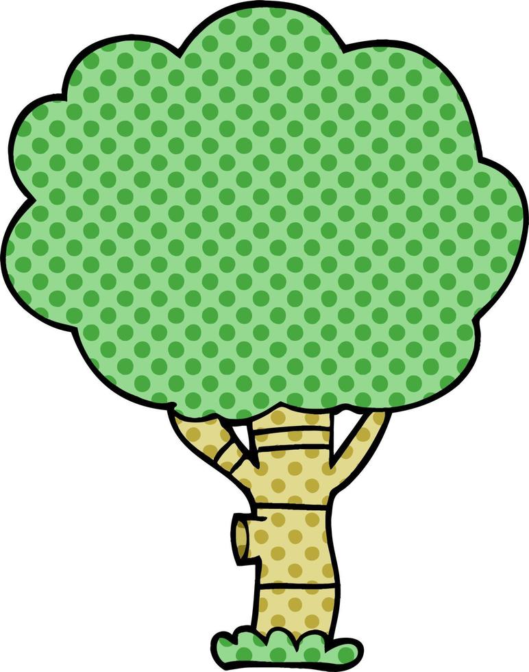 cartoon doodle tree vector