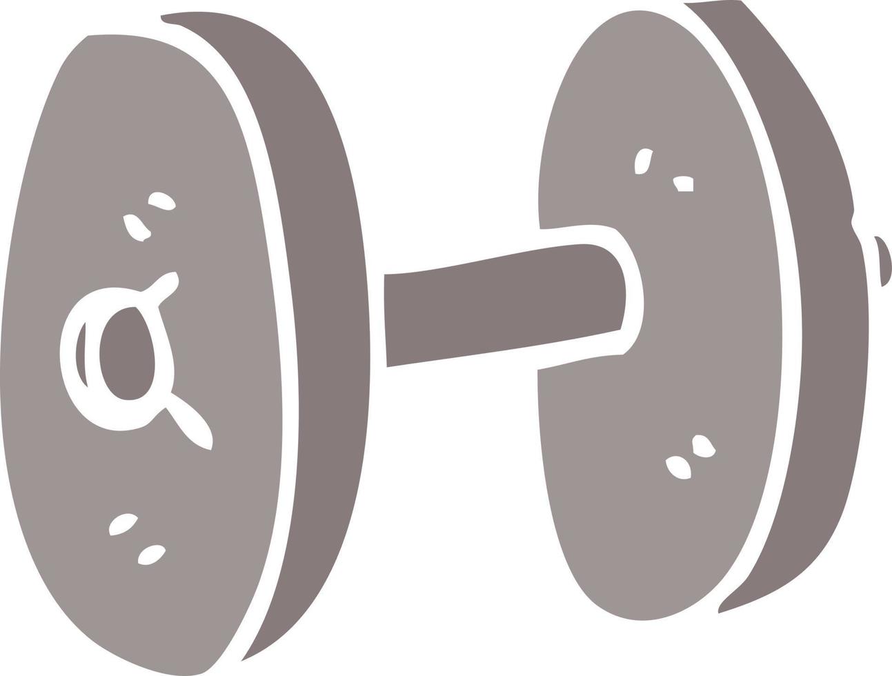 cartoon doodle gym weights vector