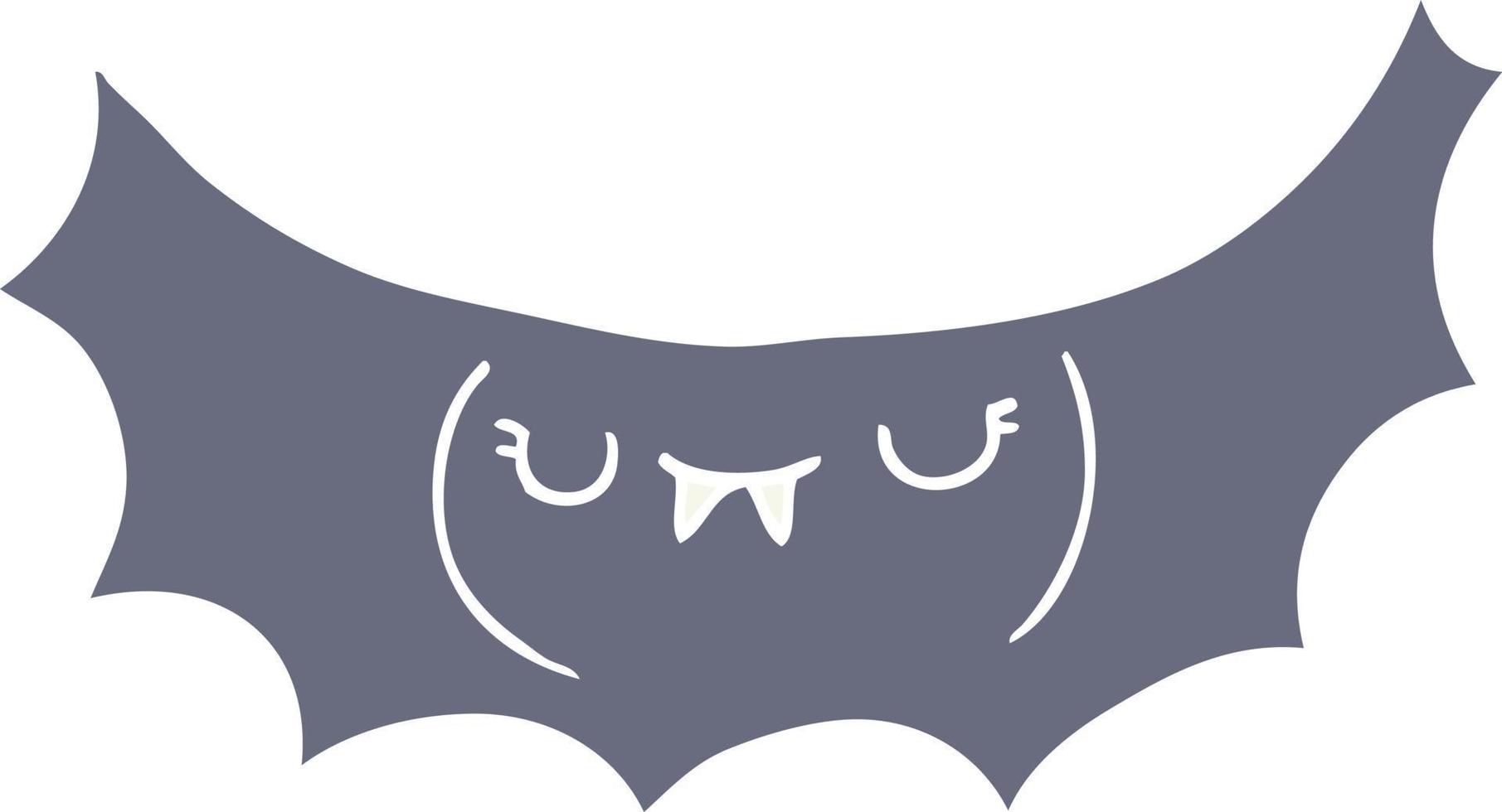flat color style cartoon vampire bat vector