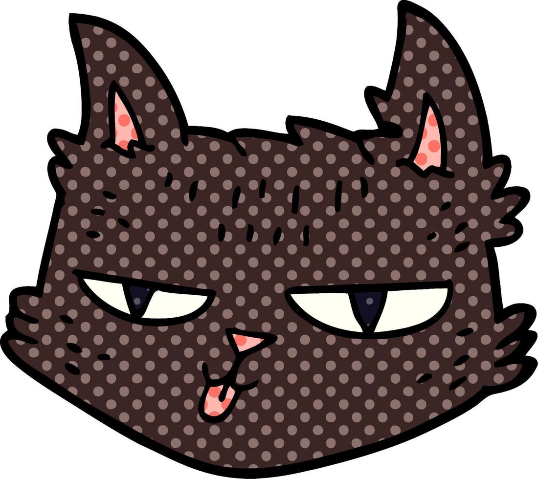 funny cartoon doodle cat vector