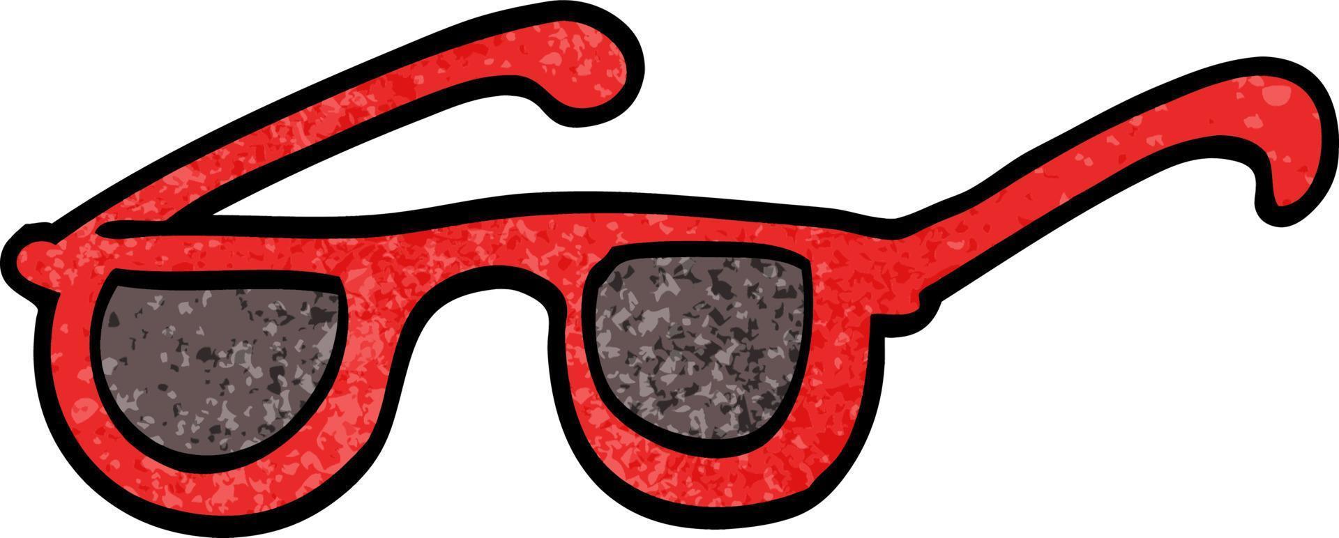 gafas de sol de garabato de dibujos animados vector