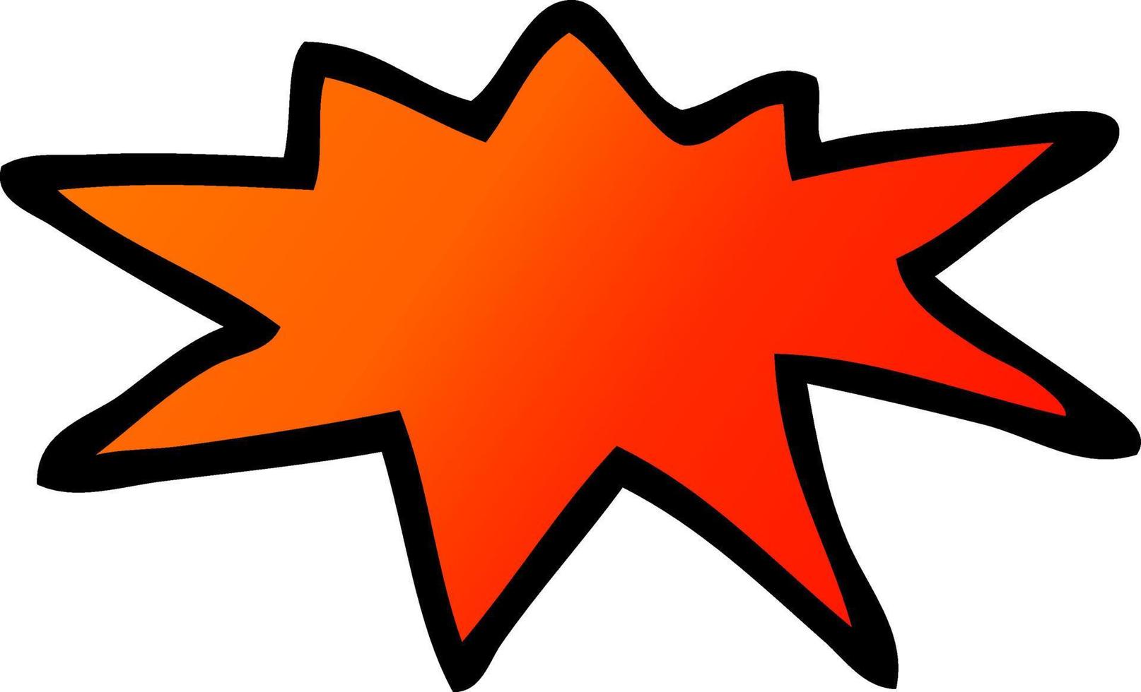 cartoon doodle explosion symbol vector
