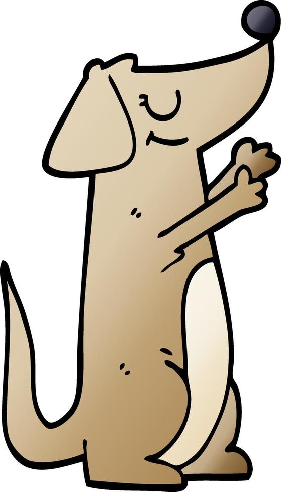 perro garabato de dibujos animados vector