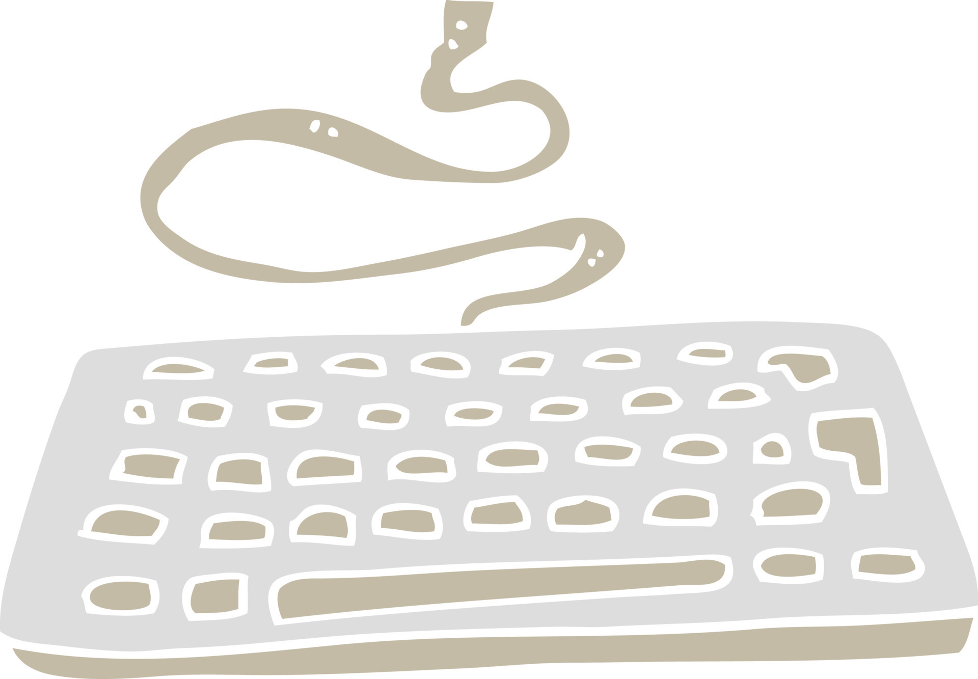 flat color illustration of a cartoon computer keyboard 12182591 Vector Art at Vecteezy