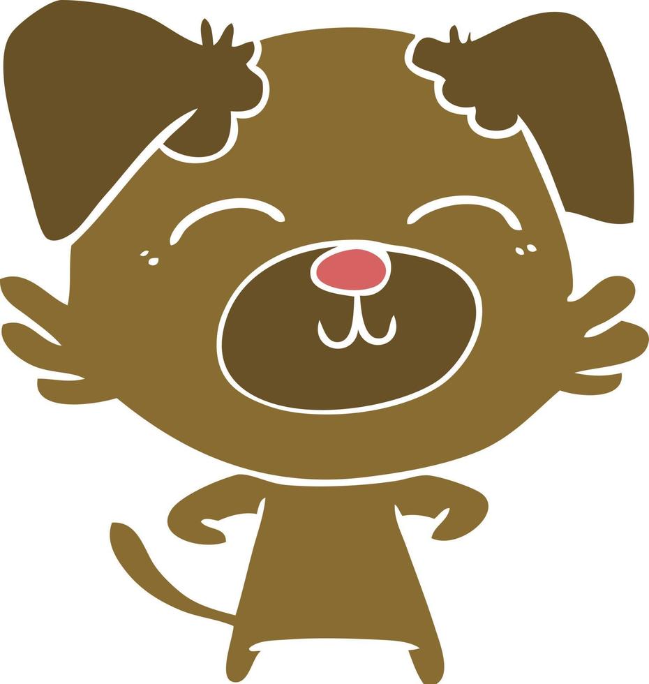 flat color style cartoon dog vector