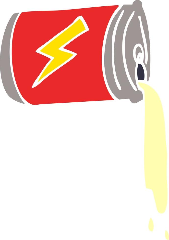 cartoon doodle pouring soda can vector