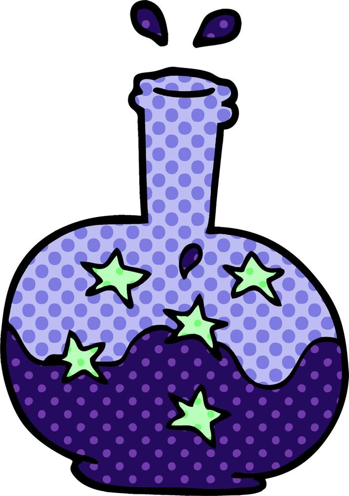 cartoon doodle magic potion vector