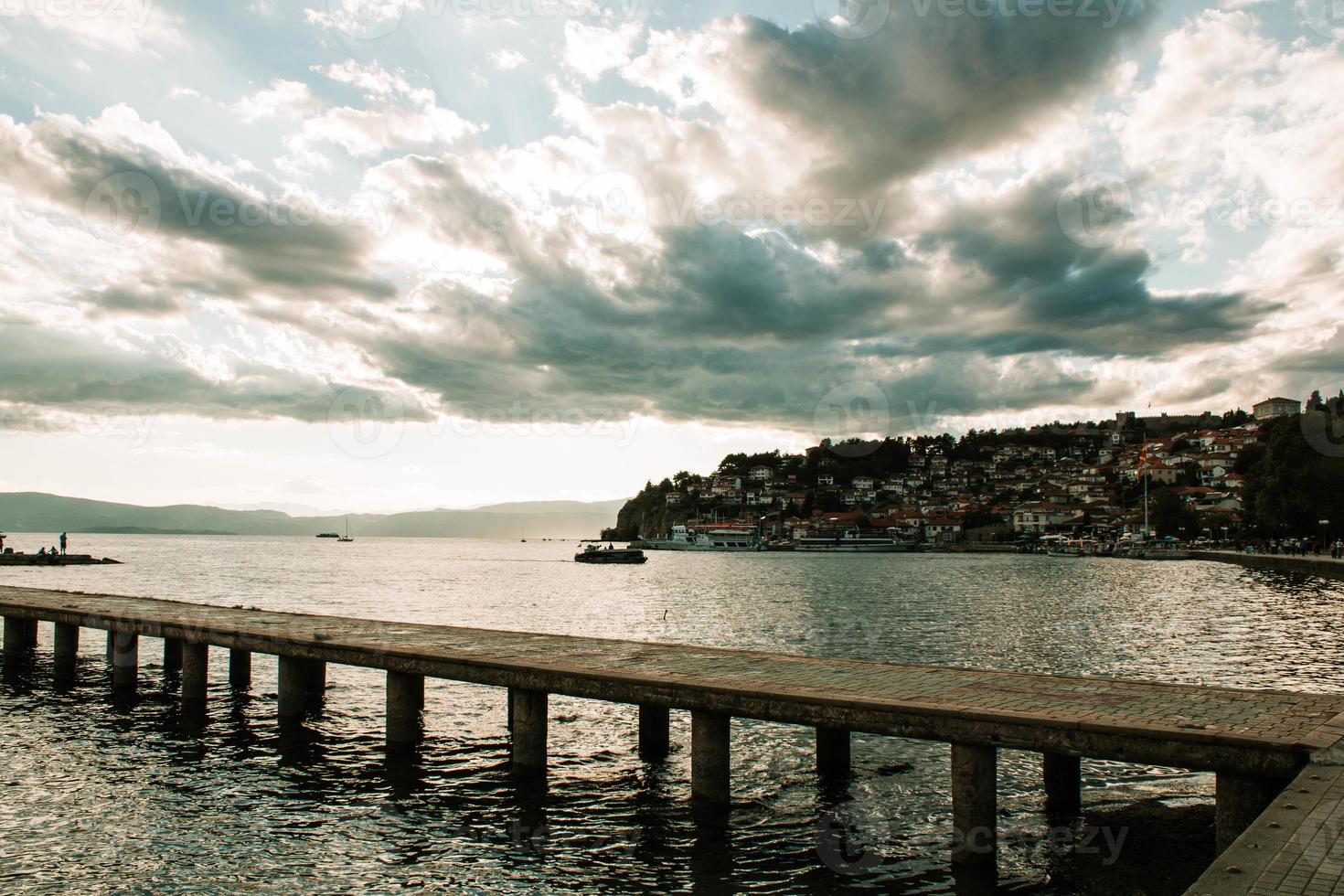 Paisaje terrestre de Ohrid foto