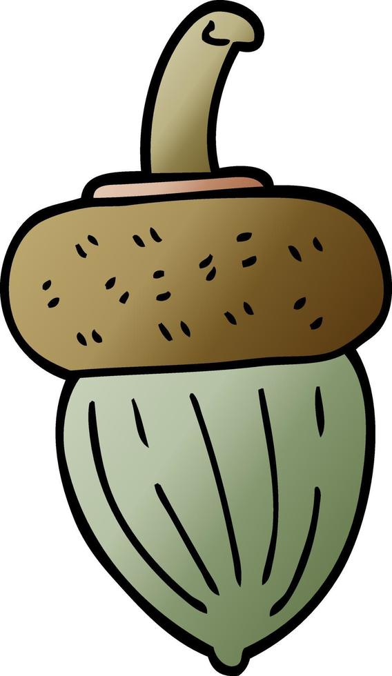 cartoon doodle acorn vector