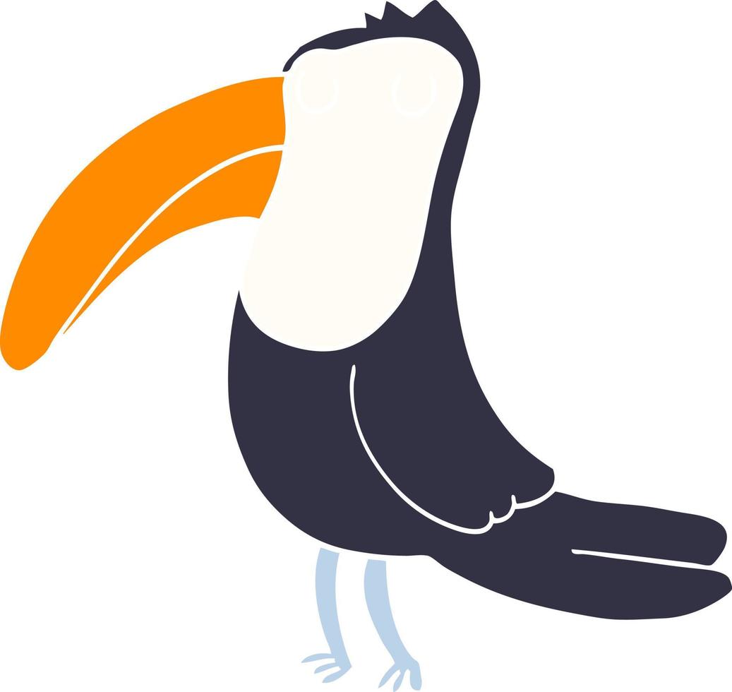 flat color style cartoon toucan vector