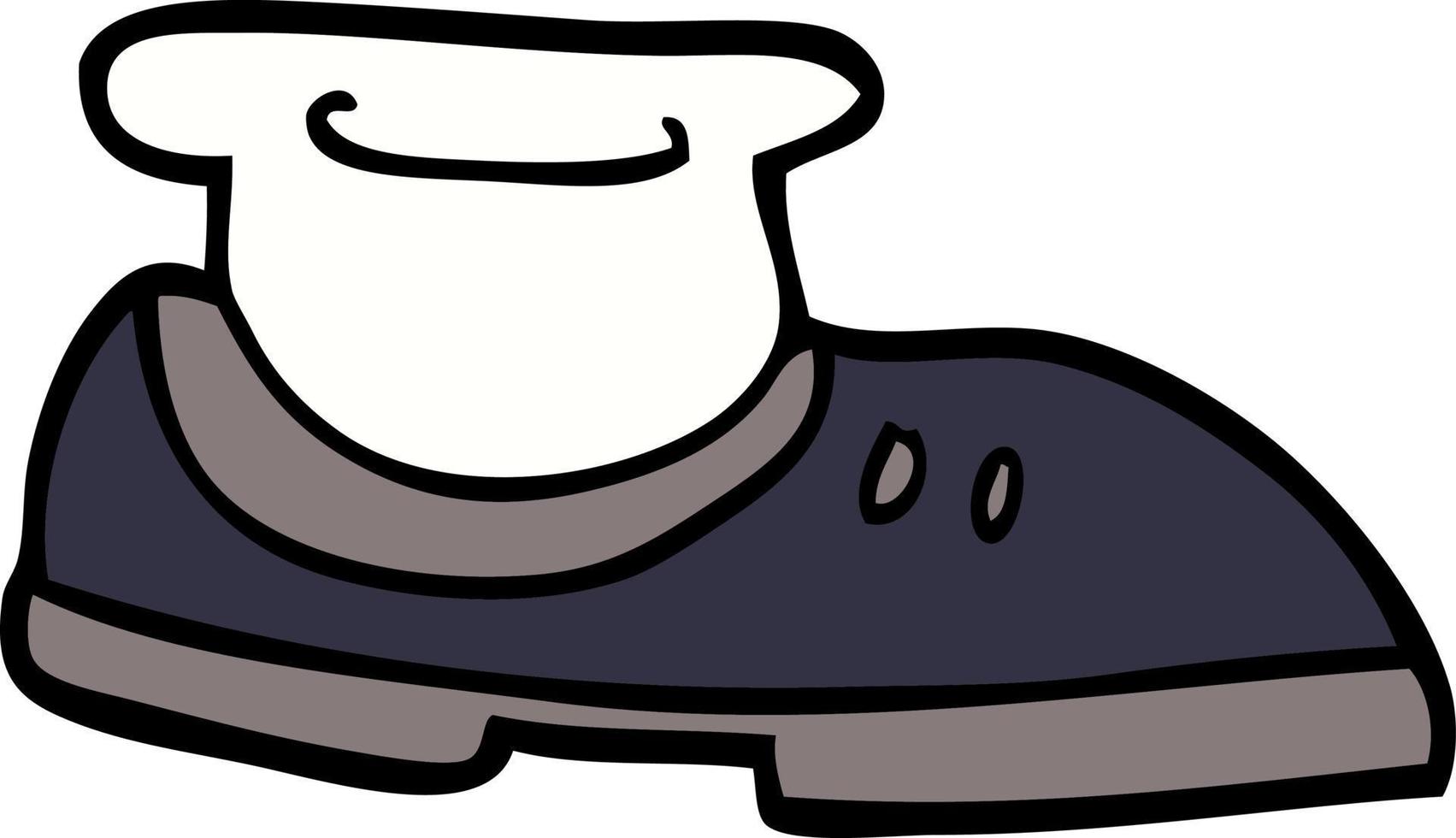 cartoon doodle shoe with sock vector