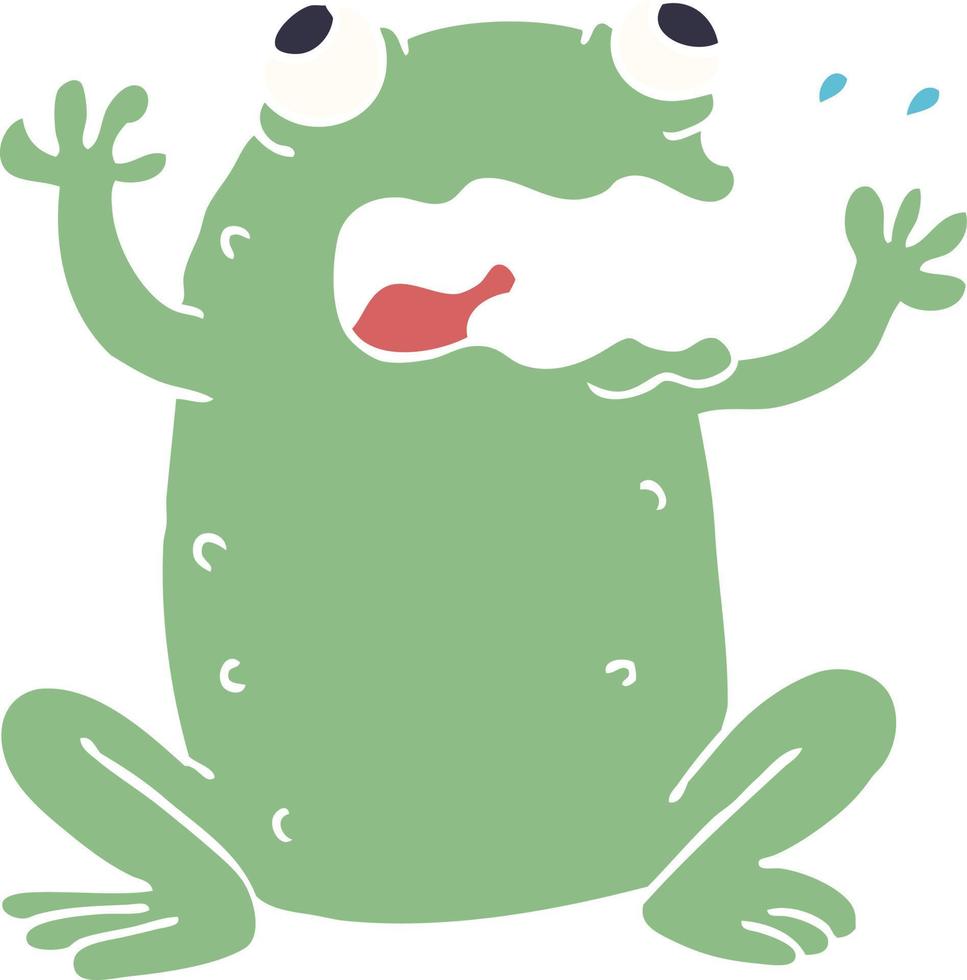 cartoon doodle crazy frog vector