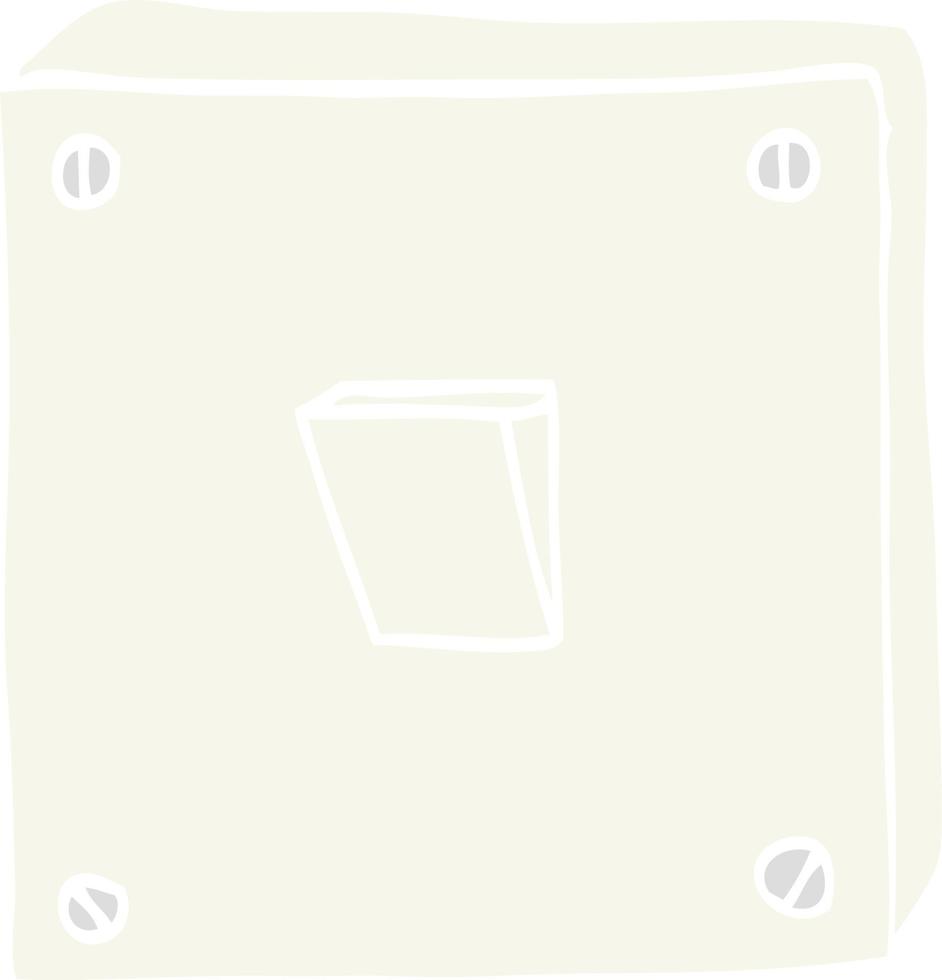 flat color style cartoon light switch vector