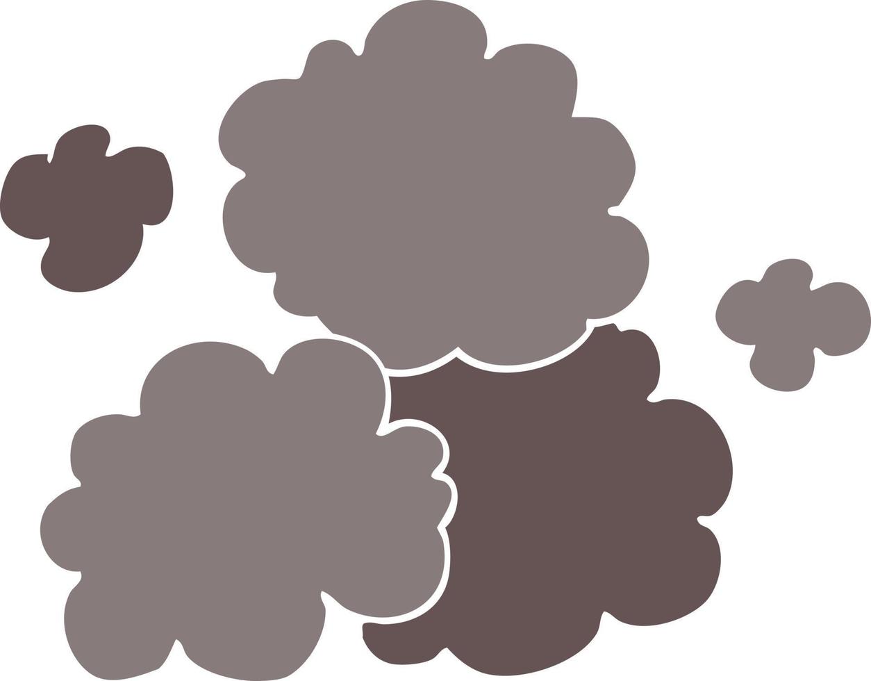 flat color illustration of a cartoon smoke cloud 12182984 Vector Art at  Vecteezy