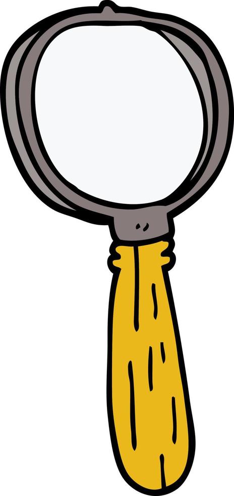 cartoon doodle magnifying glass vector