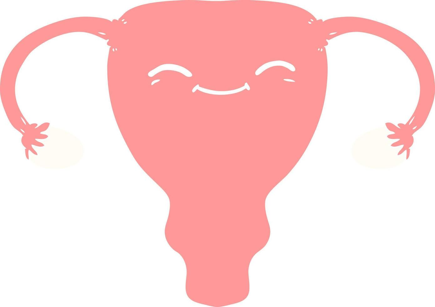 flat color style cartoon uterus vector