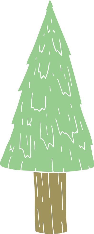 cartoon doodle christmas tree vector