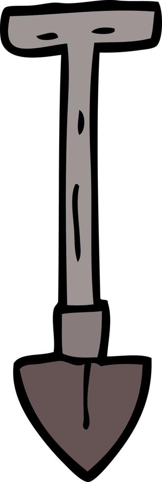 cartoon doodle spade vector