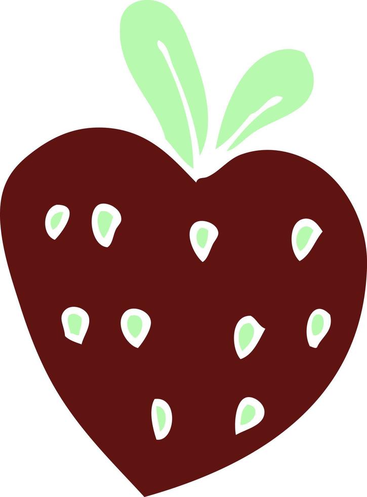 cartoon doodle strawberry fr vector