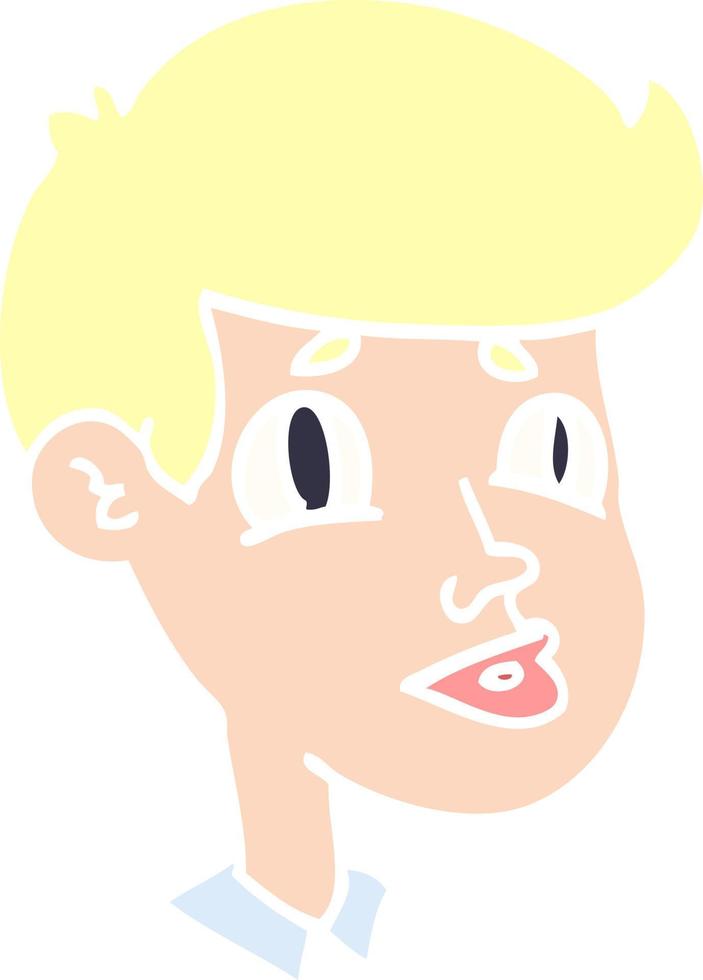 cartoon doodle of a boy face vector