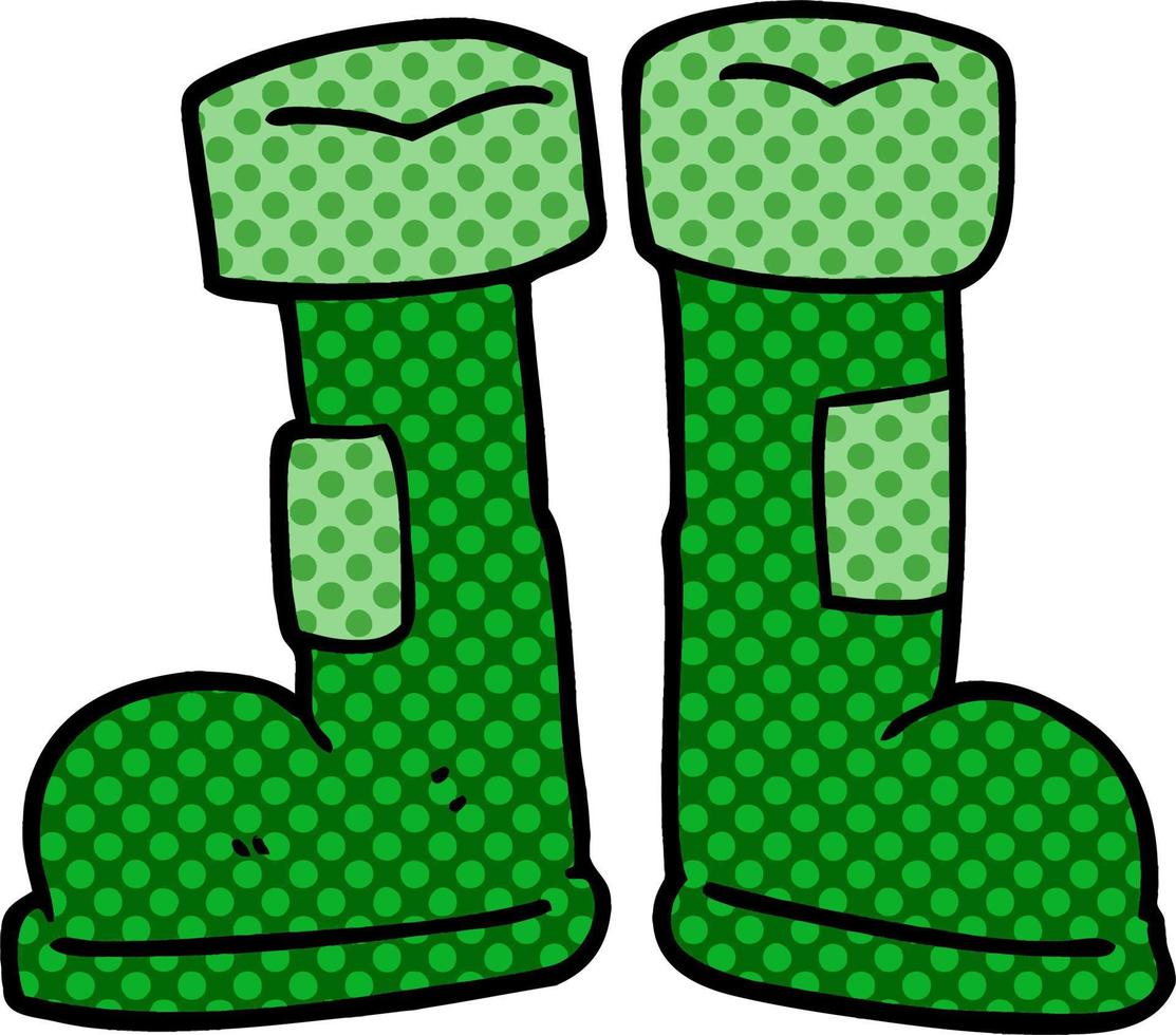 cartoon doodle wellington boot vector