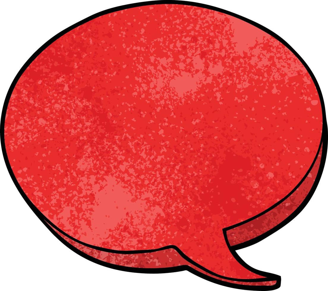 cartoon doodle red speech bubble vector