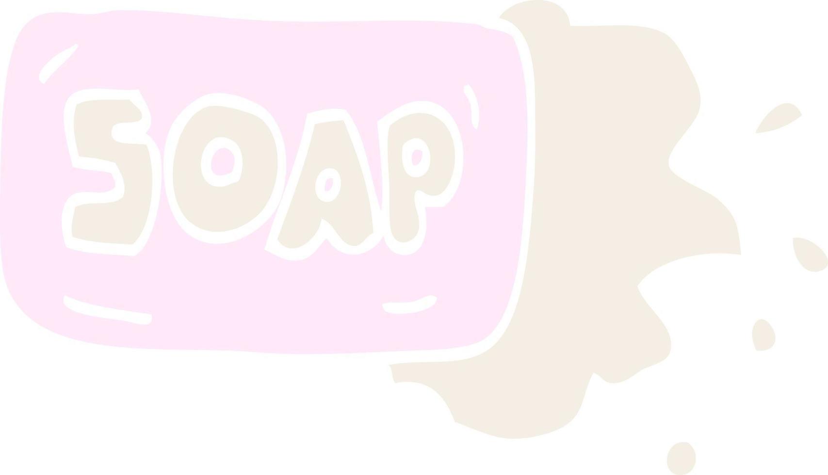 cartoon doodle bar of soap vector