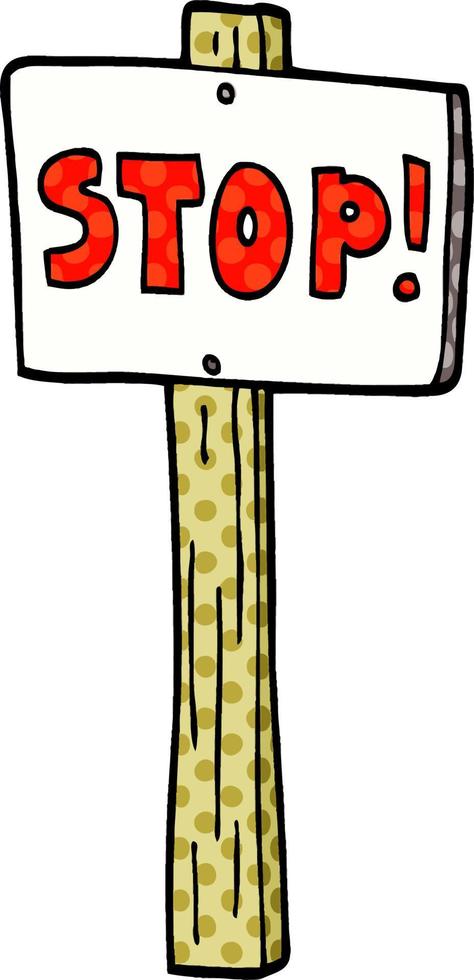 cartoon doodle traffic signs vector