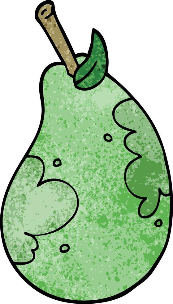 cartoon doodle fresh pear vector