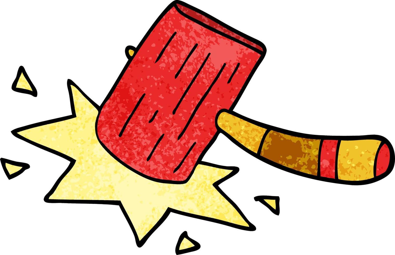 cartoon doodle mallet vector