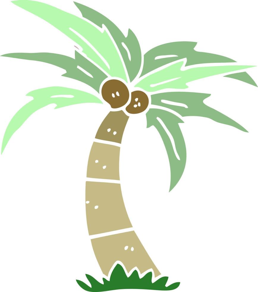 cartoon doodle palm tree vector