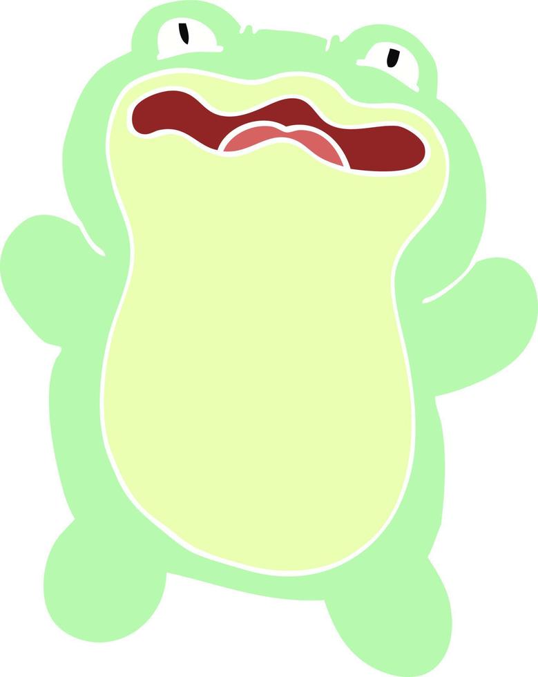 cartoon doodle frog vector