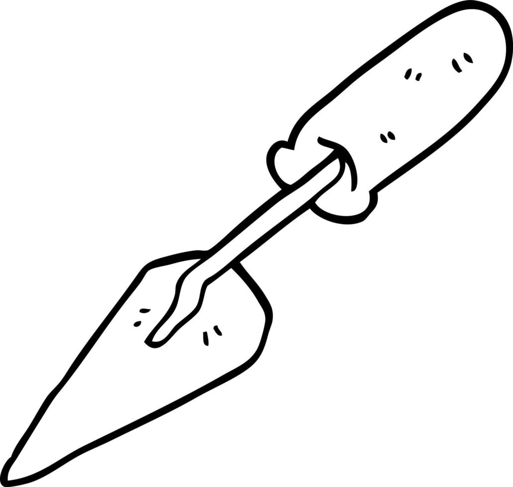 line drawing cartoon trowel 12183725 Vector Art at Vecteezy