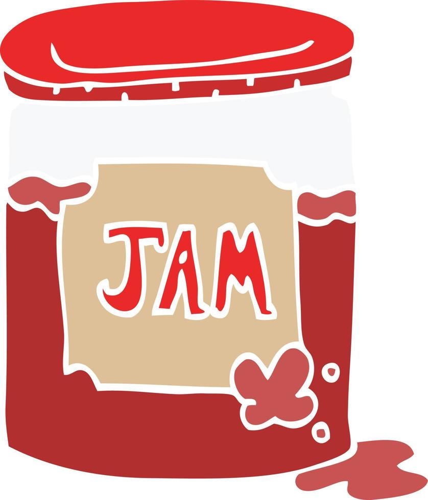 cartoon doodle jam pot vector