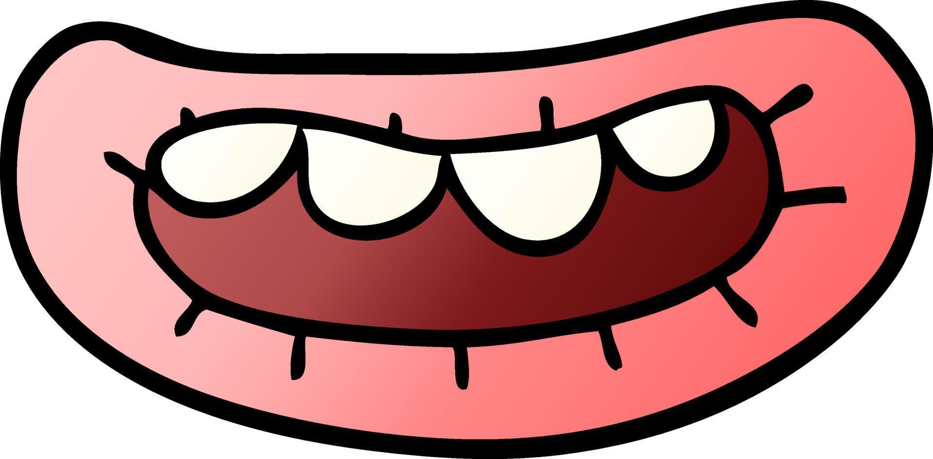 cartoon doodle mouth vector