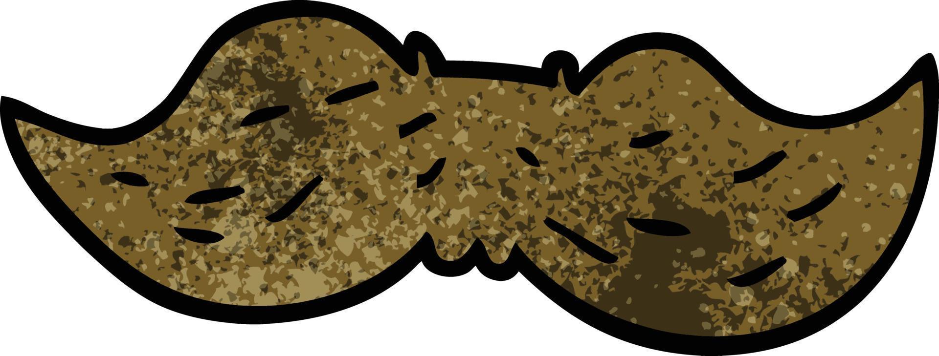 cartoon doodle mans mustache vector