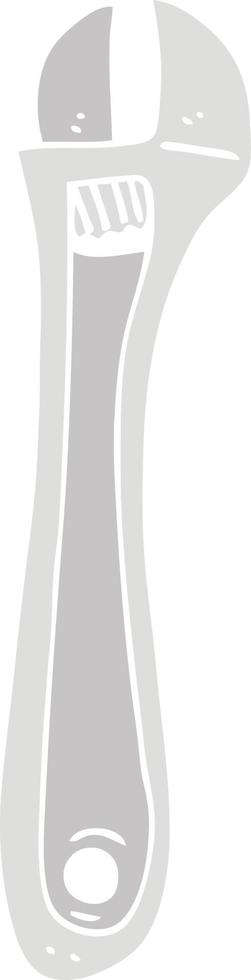 flat color style cartoon spanner vector