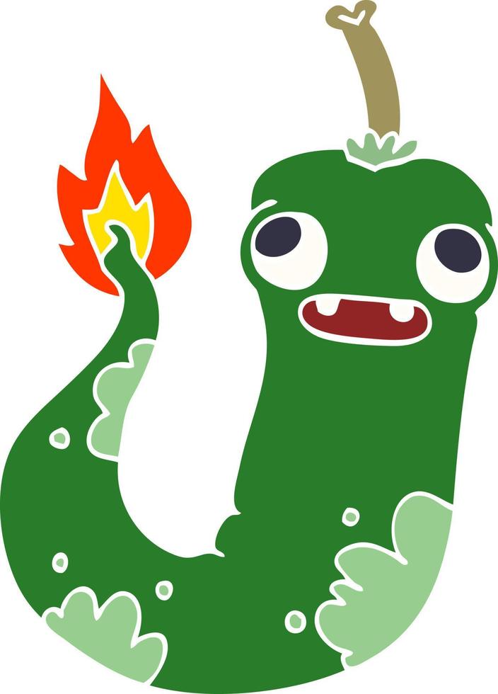 cartoon doodle hot chilly vector