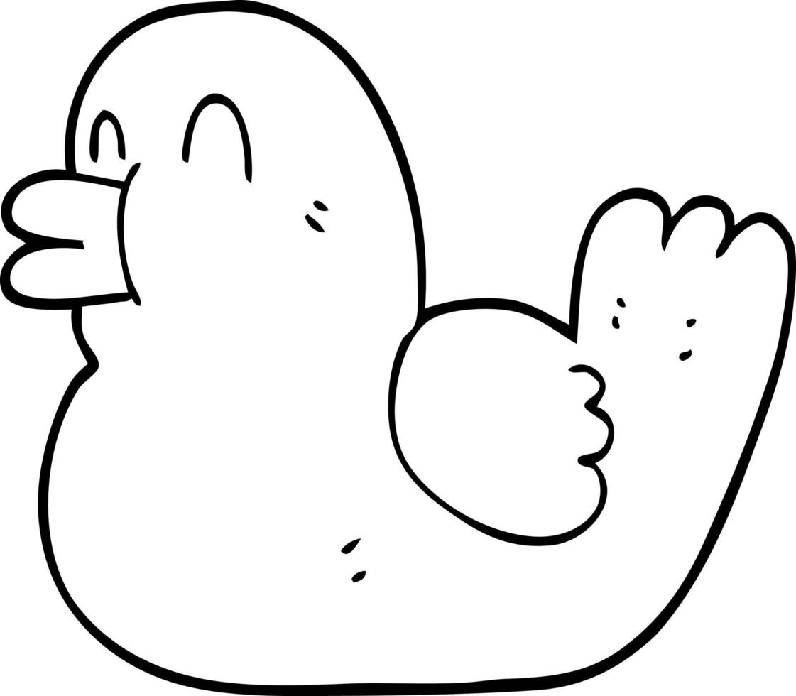 line drawing cartoon rubber duck 12183918 Vector Art at Vecteezy
