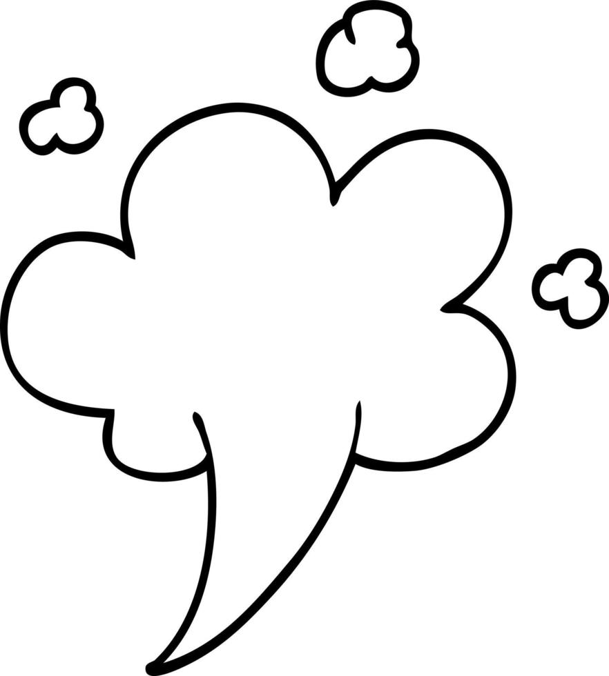 line drawing cartoon gust of air vector